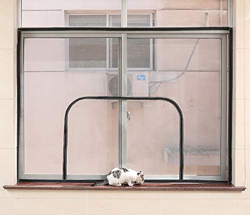 BASHI Universelles Fensternetz aus Aluminiumlegierung, Fensterschutz für Katze, abnehmbar, waschbar, langlebig, hält Käfer/Fliegen/Mücken fern.