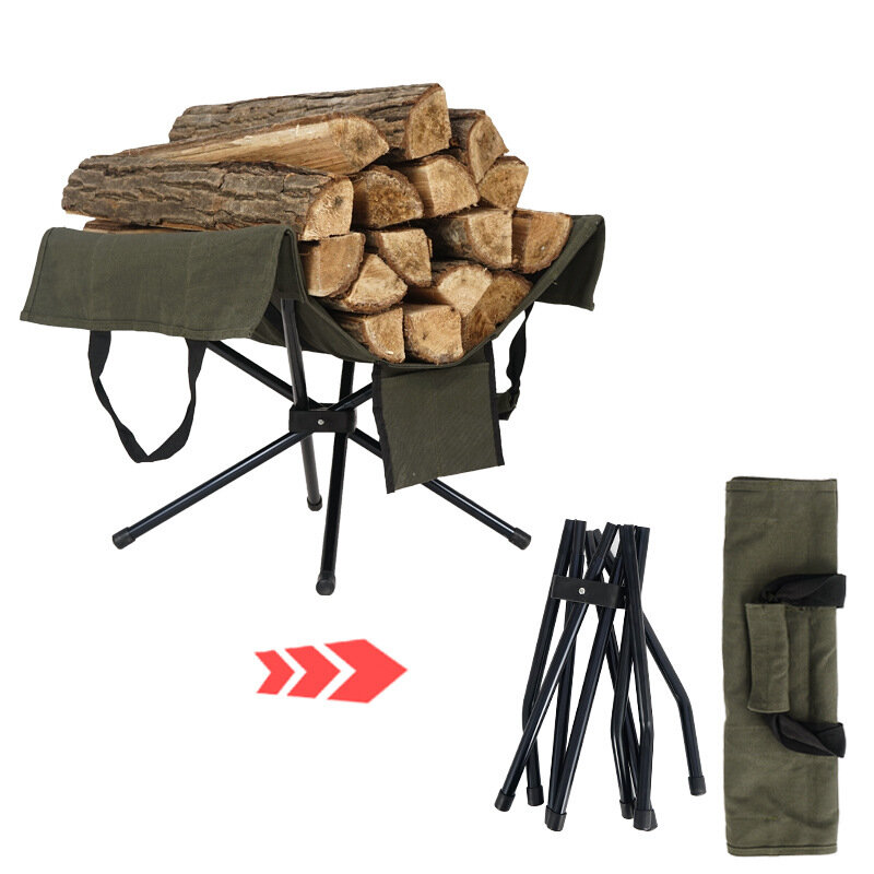 IPRee® Outdoor Campfire Firewood Rack Collection Bag aus Aluminiumlegierung Leichtgewicht Camping Portable Firewood Stor