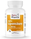 ZeinPharma Alpha-Liponsäure ALA 300 mg 90 Kapseln (6 Wochen Vorrat) 50% R- und 50% S-Alpha-Liponsäure Hergestellt in Deutschland, 45 g