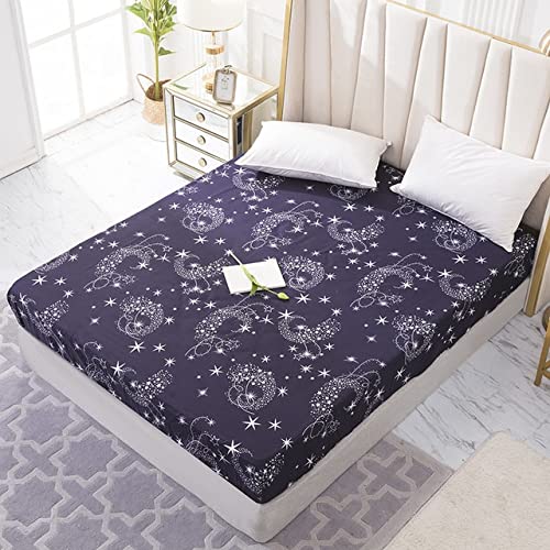 Polyester Bett Spannbettlaken Matratzenbezug Drucken Bettwäsche Bettwäsche Vier Ecken mit elastischem Band Bettlaken