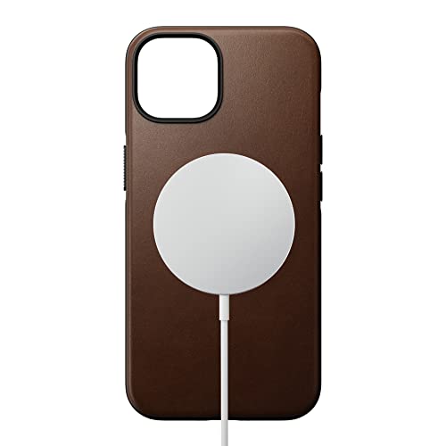 Nomad Modern Leather case iPhone 14 braun