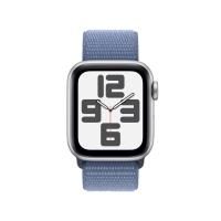 Apple Watch SE (GPS) 40mm Aluminiumgehäuse silber, Sportloop sturmblau