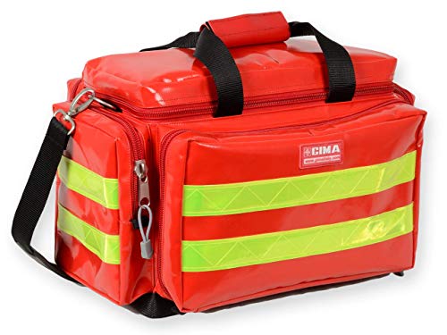 GIMA - Emergency Smart Bag, Rot Farbe, Polyester, PVC-beschichtet, leere, Trauma, Rettungsdienst, ärztliche, Erste Hilfe, Krankenpfleger, Mehrtaschenbeutel für Sanitäter, 55x35x38 cm
