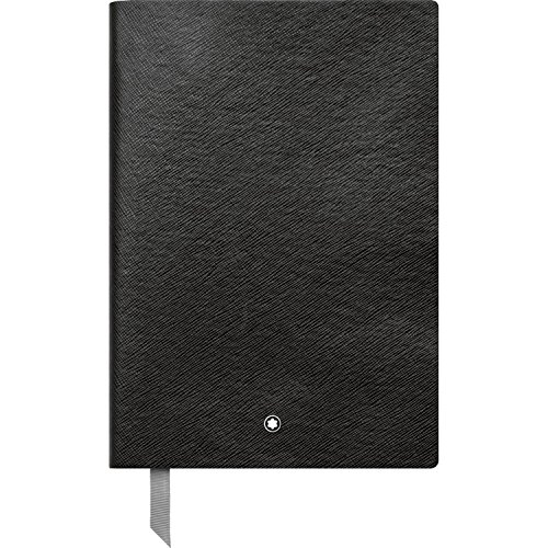 Montblanc Notebook 113637 Fine Stationery #146 – Leder Notizbuch A5 kariert mit Softcover – Farbe: Black – 192 Seiten