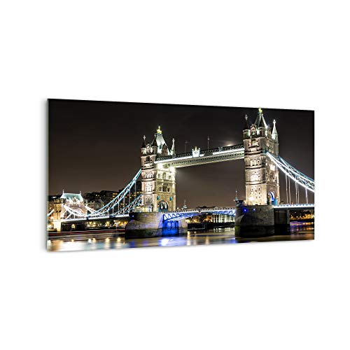 DekoGlas Küchenrückwand 'Brücke in London' in div. Größen, Glas-Rückwand, Wandpaneele, Spritzschutz & Fliesenspiegel