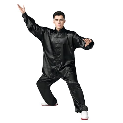 Andux Traditionelle Chinesische Tai Chi Uniformen Kung Fu Clothing Unisex ss-tjf01 schwarz L MEHRWEG