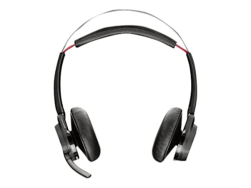Plantronics - Voyager Focus UC (Poly) - Bluetooth Dual-Ear (Stereo) Headset mit Boom Mic -USB-A Active Noise Cancelling - Kompatibel mit PC/Mac - Funktioniert mit Teams (zertifiziert), Zoom
