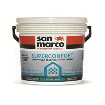 San Marco Superconfort Wandfarbe innen Anti-Kondensation wärmeisolierend atmungsaktiv Anti-Schimmel, weiß