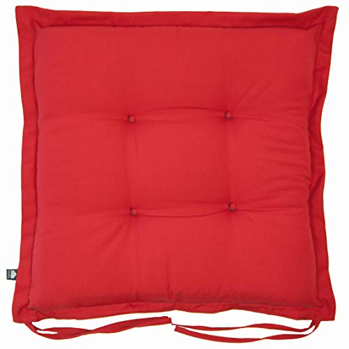 Kopu® Sitzkissen Prisma Rot | Sitzkissen für Gartenstühle | Dralon | Rot Sitzkissen 50 x 50 cm | 19 Farben | Robuster Schaumstoff für zusätzlichen Komfort | Kissen mit Teflon-Beschichtung
