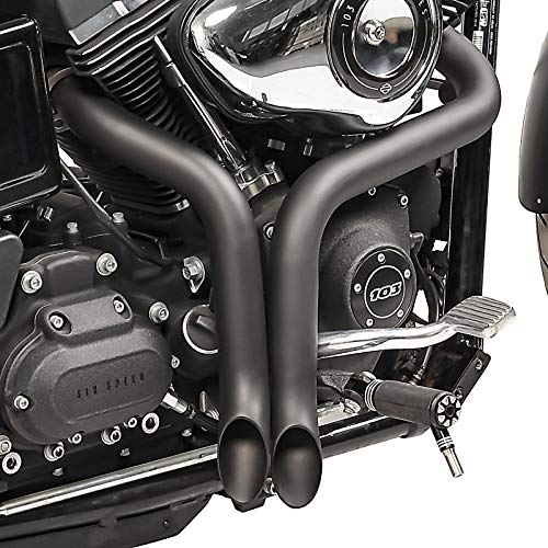Auspuff kompatibel mit Harley Davidson Sportster 883 86-10 Drag Pipe schwarz