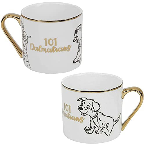 Disney 7677 Tasse aus feinem Porzellan, klassisches Sammlerstück, Motiv 101 Dalmatiner