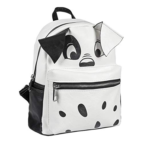 Cerdá Mochila Moda Disney 101 Dalmatas Rucksack, 25 cm, Weiß (Blanco)