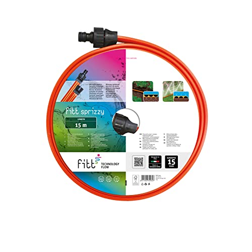 FITT SPRIZZY 15 m - Mikroperforierter Drei-Wege-Schlauch, ideal zum Bewässern und Imprägnieren von schmalen und langen Oberflächen, wie Beeten und Kanten, für den Hobbygebrauch