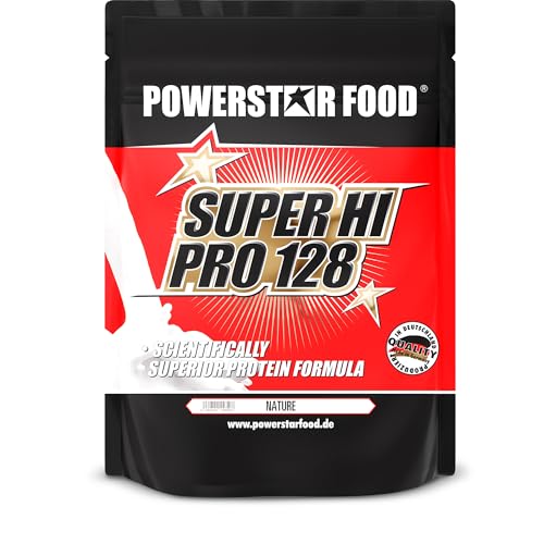 SUPER HI PRO 128 | Premium Mehrkomponenten Protein | 84% Protein i.Tr. | Höchstmögliche Biologische Wertigkeit | Deutsche Herstellung | 1000g | Nature ohne Süßungsmittel