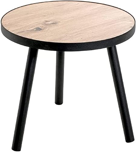 Haku-Möbel Beistelltisch, Metall, schwarz-Eiche, T B 40 x H 37 cm