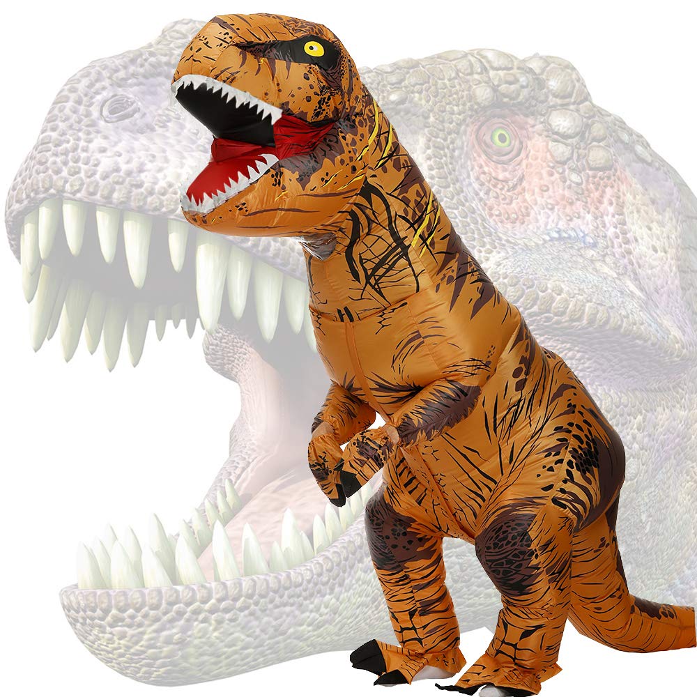 JASHKE Aufblasbare T-rex Kostüme Aufblasbare Dinosaurier Kostüm Erwachsene Tyrannosaurus Rex Anzug Karneval Party Dino Kostüm Männer Frauen