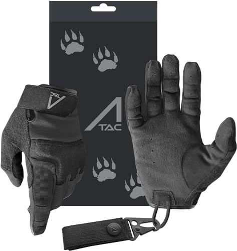 ACE Schakal Outdoor-Handschuh - Taktische Handschuhe für Airsoft, Paintball & Schießsport - Touchscreen-fähig - Schwarz - S
