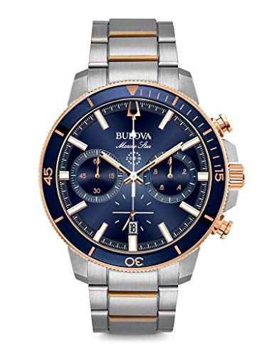 Bulova Herren Chronograph Quarz Uhr mit Edelstahl Armband 98B301