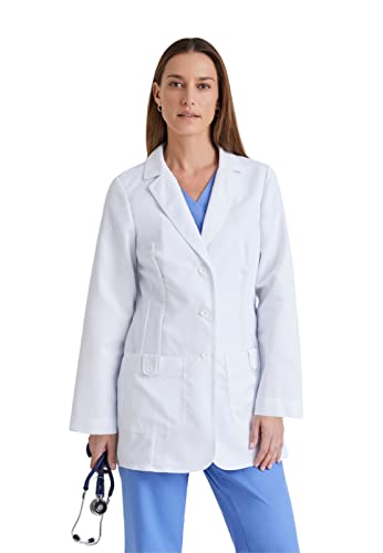 BARCO Grey's Anatomy Damen Laborkittel mit Zwei Taschen, 81,3 cm - Wei - Mittel