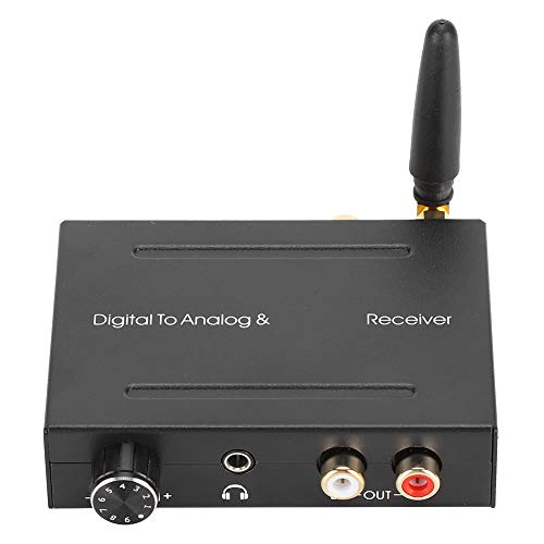 Glasfaser-Koaxial-Audio-Konverter-Box Digital-zu-Analog- und Bluetooth-Empfänger,Digital-zu-Analog-Audio-Konverter Digitaler Audio-Extender-Konverter für Heimkino,Lehre,Schulungseinrichtungen(AY91)