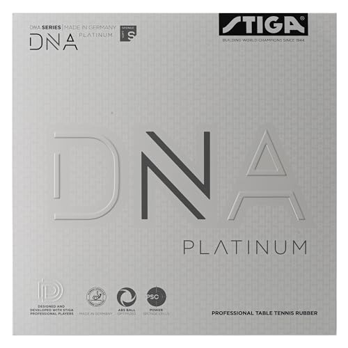 Stiga Unisex-Adult DNA Platinum S Tischtennisbelag, Schwarz, 2.1