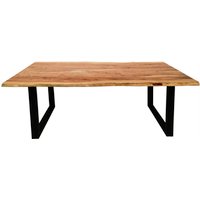 Sit Möbel Tisch, 100% Platte Akazie, Gestell Stahl, Bunt, 180x90 cm