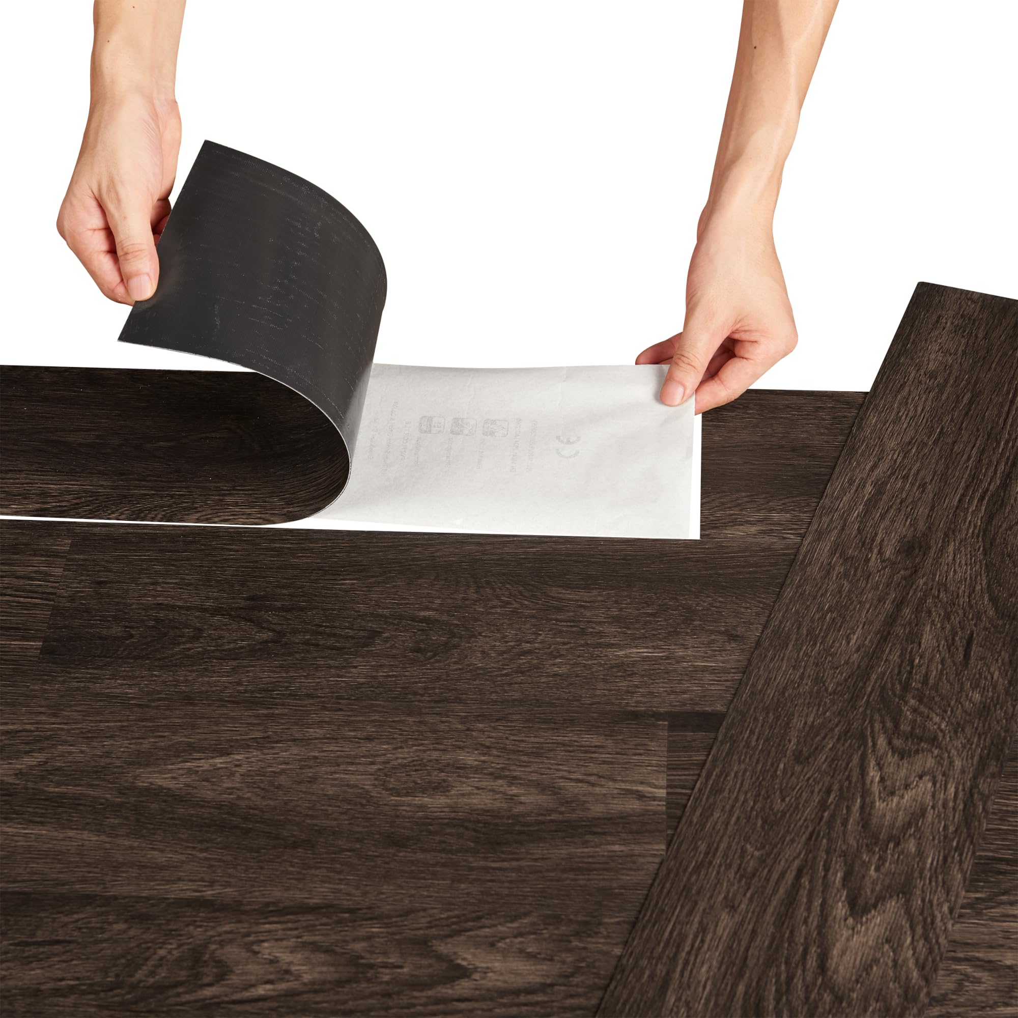 neu.holz Vinylboden Vanola Laminat Selbstklebend rutschfest Antiallergen Bodenbelag PVC-Platten 5,85 m² Dark Wood Wenge