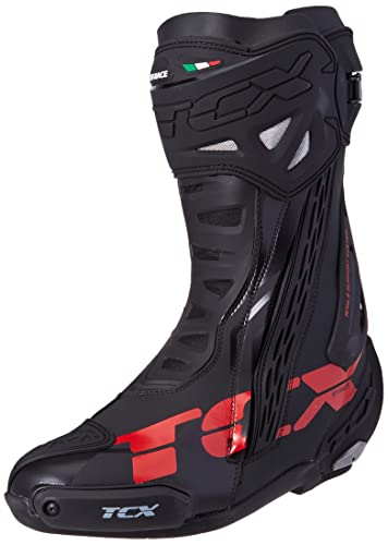 TCX Herren Rt-Race Motorcycle Boot, Schwarz Grau Rot, 46 EU