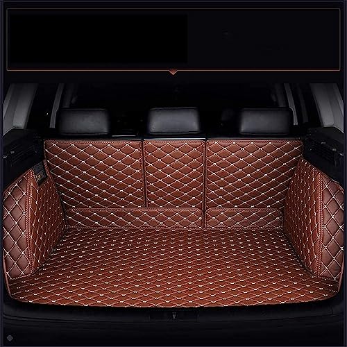 Car Boot Mat Custom Suitable for BMW X7 G07 6-Seats 2018-2023, Durable Waterproof All-Weather Non-Slip Leather Boot Accessories,E-Brown