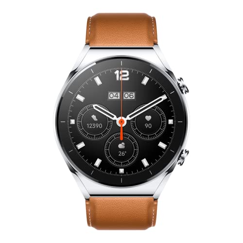 Xiaomi Watch S1 Smartwatch aus Edelstahl & Saphirglas (1,43" AMOLED HD; 117 Trainingsmodi; Überwachung von SpO2, Herzfrequenz & Schlaf; Bluetooth; NFC; GPS, 5 ATM, bis zu 12 Tage Akku, Alexa) Silber