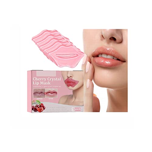 Schlafende Lippenmaske mit Kirsche,feuchtigkeitsspendende Lippenessenz für straffe Lippen,beruhigend für trockene Lippen…