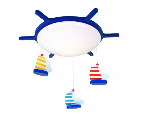 Kinderdeckenleuchte Deckenschale Segelboote Kinderlampe Blau 633