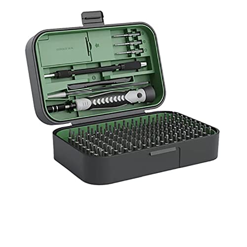 Werkzeugsatz 130-in-1-Schraubendreher-Set Präzisions-Schraubendreher-Kit CR-V magnetische Torx-Bits Werkzeugkasten für zu Hause (Color : 130 Green)