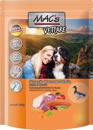 MACs Dog Mono Snack Ente | 9X 100g