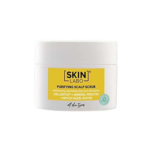 SkinLabo - Scrub capelli purificante. Trattamento per cute grassa con forfora. Purifica il cuoio capelluto e riequilibra il livello di sebo. 200 ml.