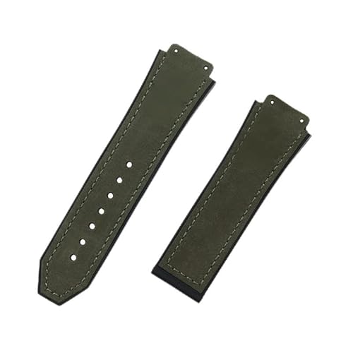 ROUHO 26 mm Nubukleder Uhrenarmband Vintage Soft Watch Belt Echtes Lederarmband für HUB-LOT B-I-G B-A-N-G Fu-sion Series-#2