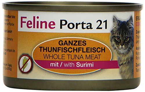 Feline Porta Katzenfutter Feline Porta 21 Thunfisch plus Krebse 90 g, 12er Pack (12 x 90 g)