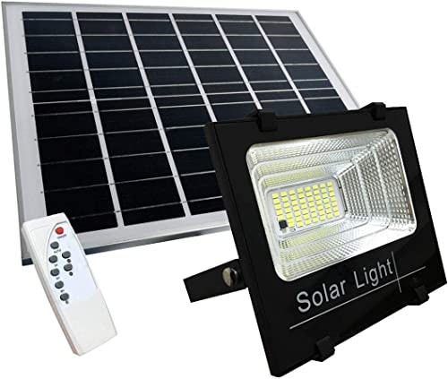 Saldi FAR100WSOLAR-N LED-Scheinwerfer mit 100 W SMD weißes Licht mit Solarpanel, Sensor und Fernbedienung