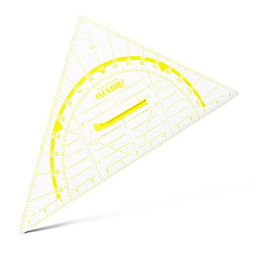 Aristo AR1552W Dreieck (für Wandtafel, Kunststoff, 80 cm) transparent