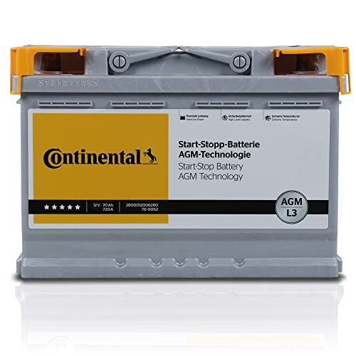 CONTINENTAL Starterbatterie 2800012006280 Autobatterie 12V 70Ah 720A AGM Batterie L3