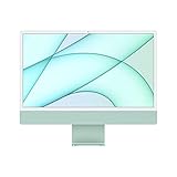 Apple 2021 iMac All-in-One Desktopcomputer mit M1 Chip: 8-Core CPU, 8-Core GPU, 24" Retina Display, 8 GB RAM, 256 GB SSD Speicher, 1080p FaceTime HD Kamera. Funktioniert mit iPhone/iPad, Grün