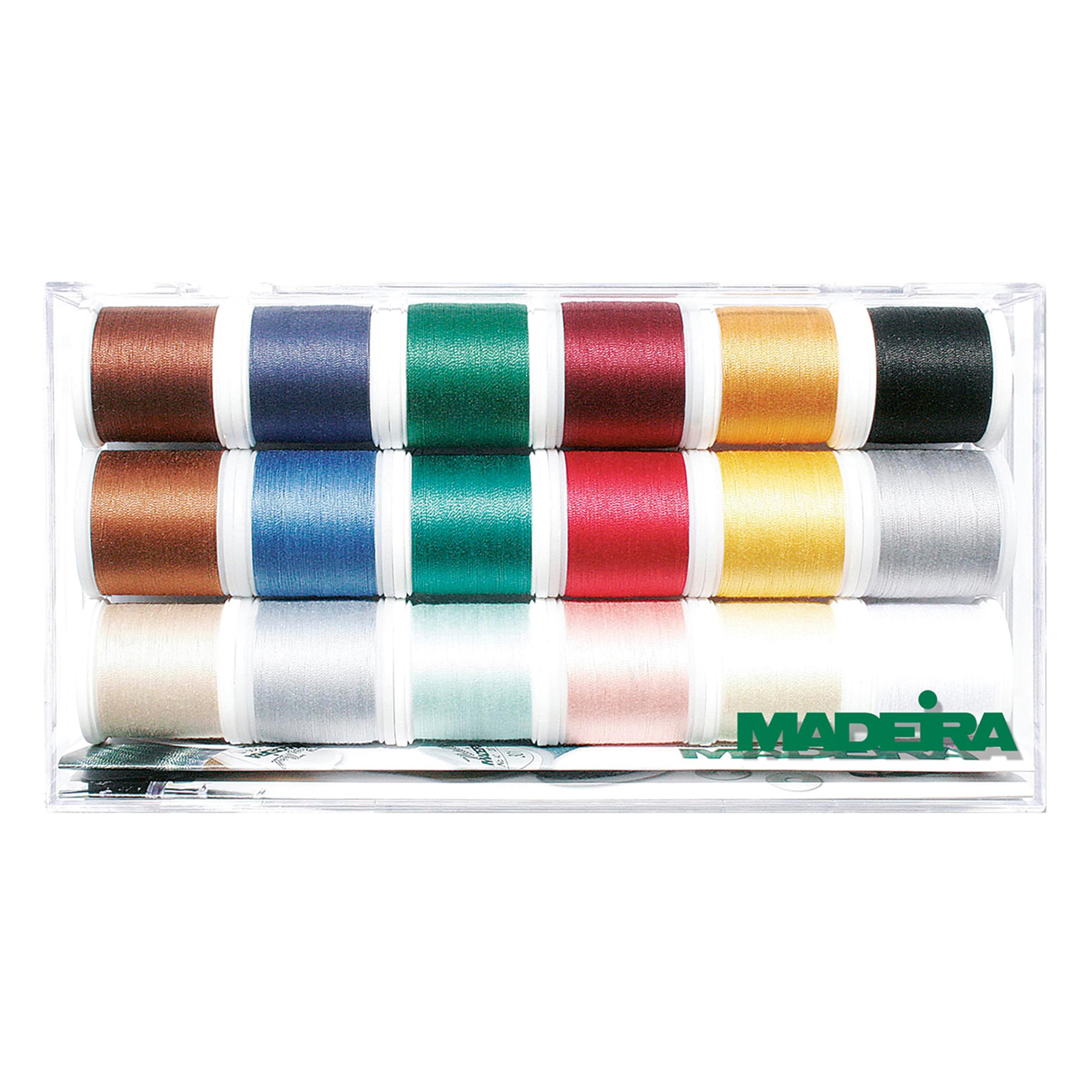Madeira 8030 Stickbox Cotona No.30 18 Spulen à 200 m, Assorted, One Size, 3600