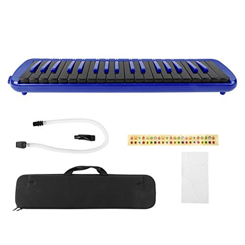 Hochwertige Materialien Melodica, Anfänger Melodica, eingebaute Tastatur Kleiner 37-Tasten-Stil für Melodica-Liebhaber für Anfänger(blue)