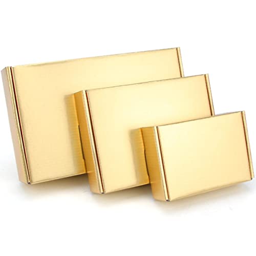 5 Stück/Goldverpackungskarton Geschenkbox Seifenkiste 3-lagiger Karton unterstützt individuellen Logodruck-Gold, CN, 5 Stück, 25 x 15 x 4 cm