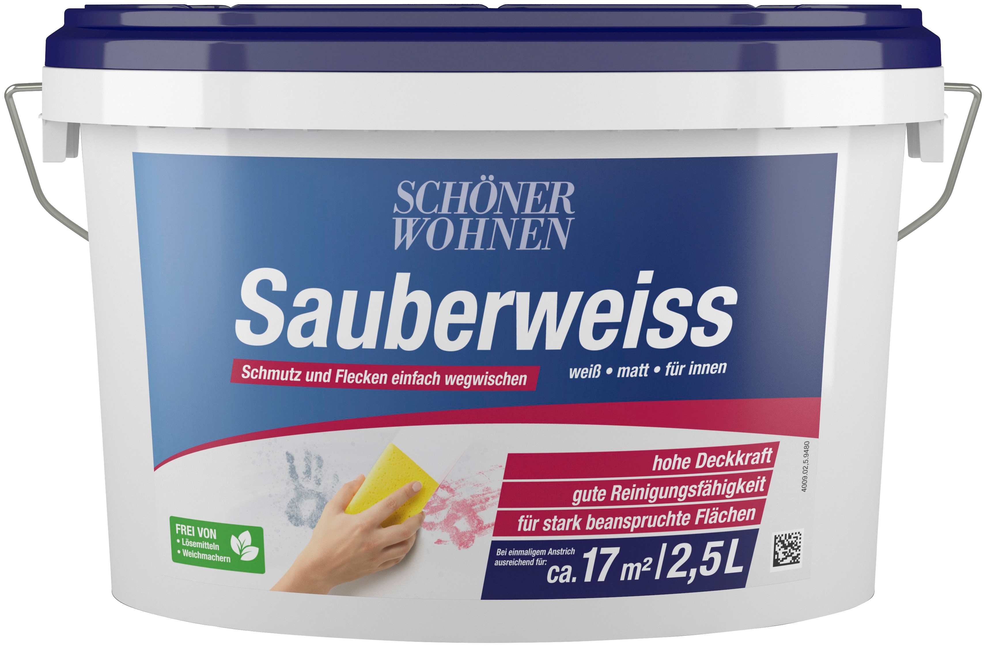 SCHÖNER WOHNEN FARBE Wand- und Deckenfarbe "Sauberweiss", weiß, extrem scheuerbeständig