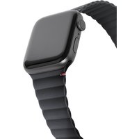 DECODED Silicone Traction Strap | Magnetisches Uhrenarmband für Apple Watch 6 / SE / 5 / 4 (44mm) - 3 / 2 / 1 (42mm) (Charcoal)