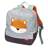 Sigikid Unisex Kinder Mini Fox Kinderrucksack, Grau/Fuchs, 23x20x10 cm EU