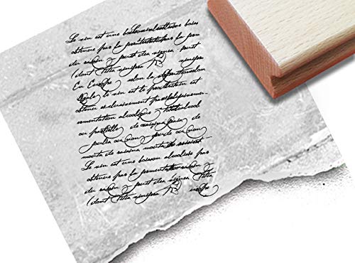 STEMPEL - Vintage Textstempel Vintage Écriture IV mit alter Handschrift - Eleganter Schriftstempel im Shabby chic style - Typostempel von zAcheR-fineT