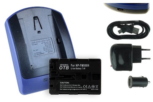 Akku + Ladegerät (Netz+Kfz+USB) FM500H für Sony DSLR Alpha A300 A350./ SLT-A58 A65 A77 A68 A99 (II). / ILCA-77M2 - s.Liste!