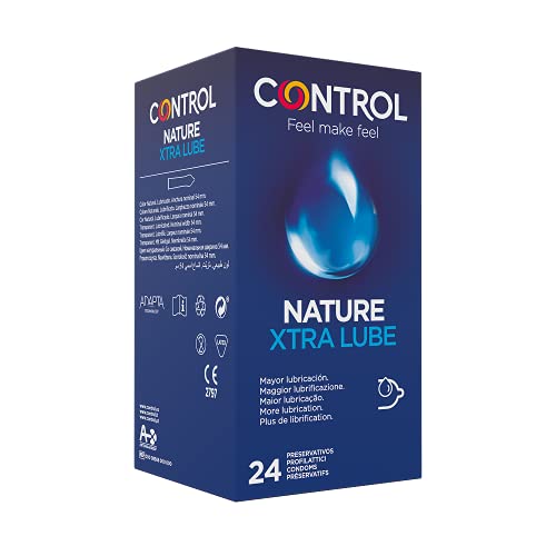 CONTROL NATURE XTRALUBE Elastische Kondome aus Naturlatex und supergleitfähig - 24 Stück.